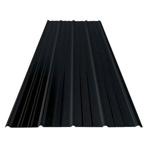 black corrugated sheet metal|12' black metal roof panels.